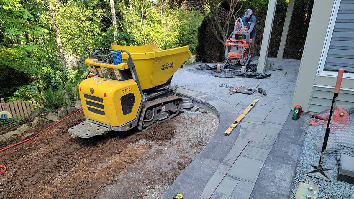 Cutting and Setting Paver Stones