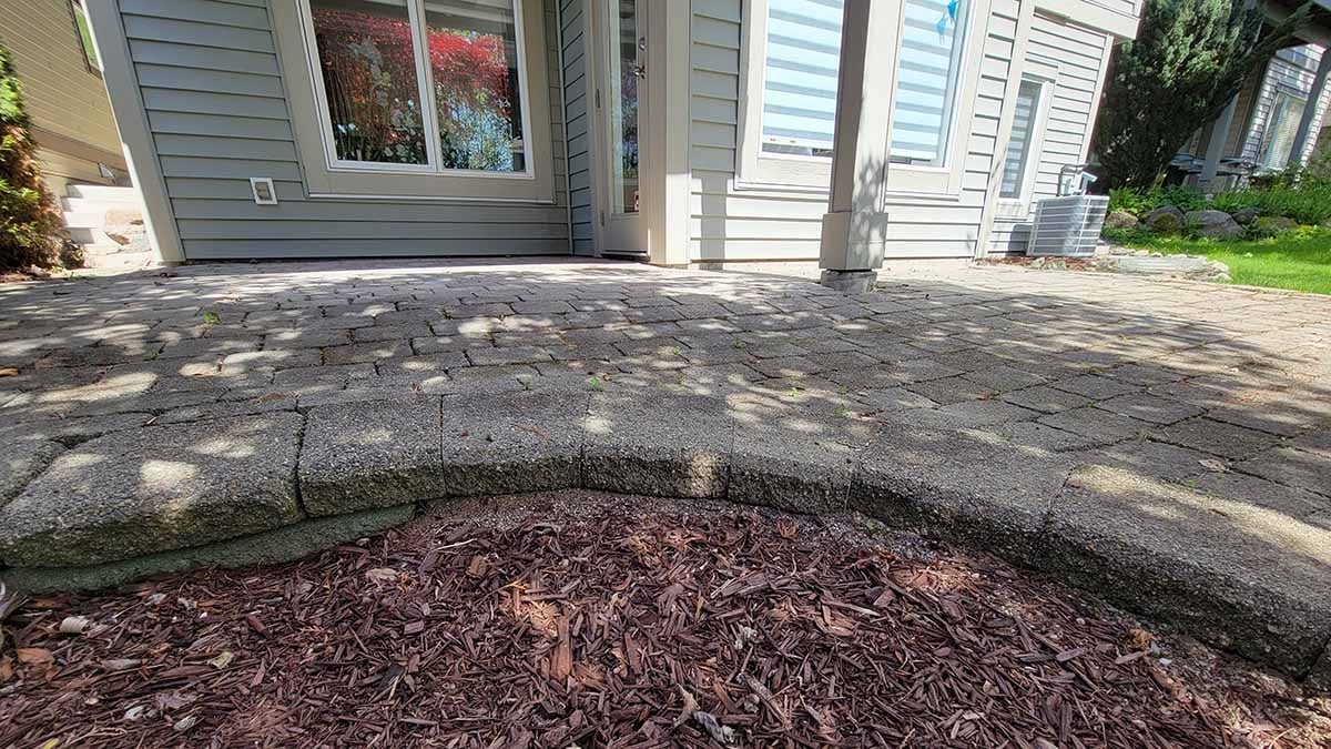 Overview of Paver Patio Before