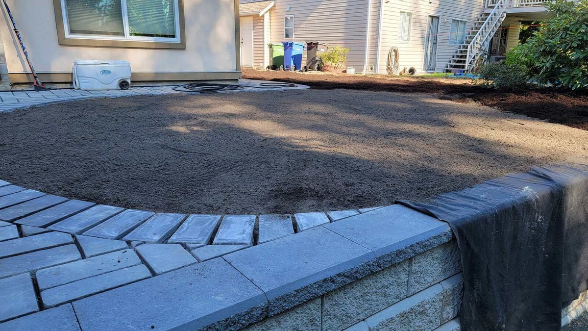 22_Layered soil with leveled base prepped for sod installation by Back40 Landscaping in Abbotsford, BC