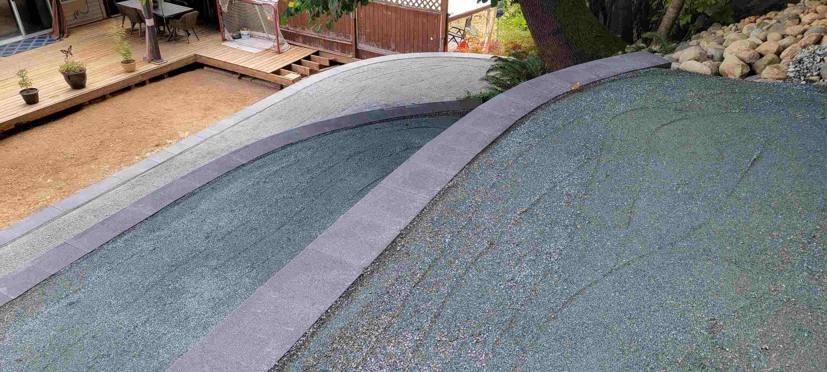 23_Top view of a retaining wall project by Back40 Landscaping in Mission, BC