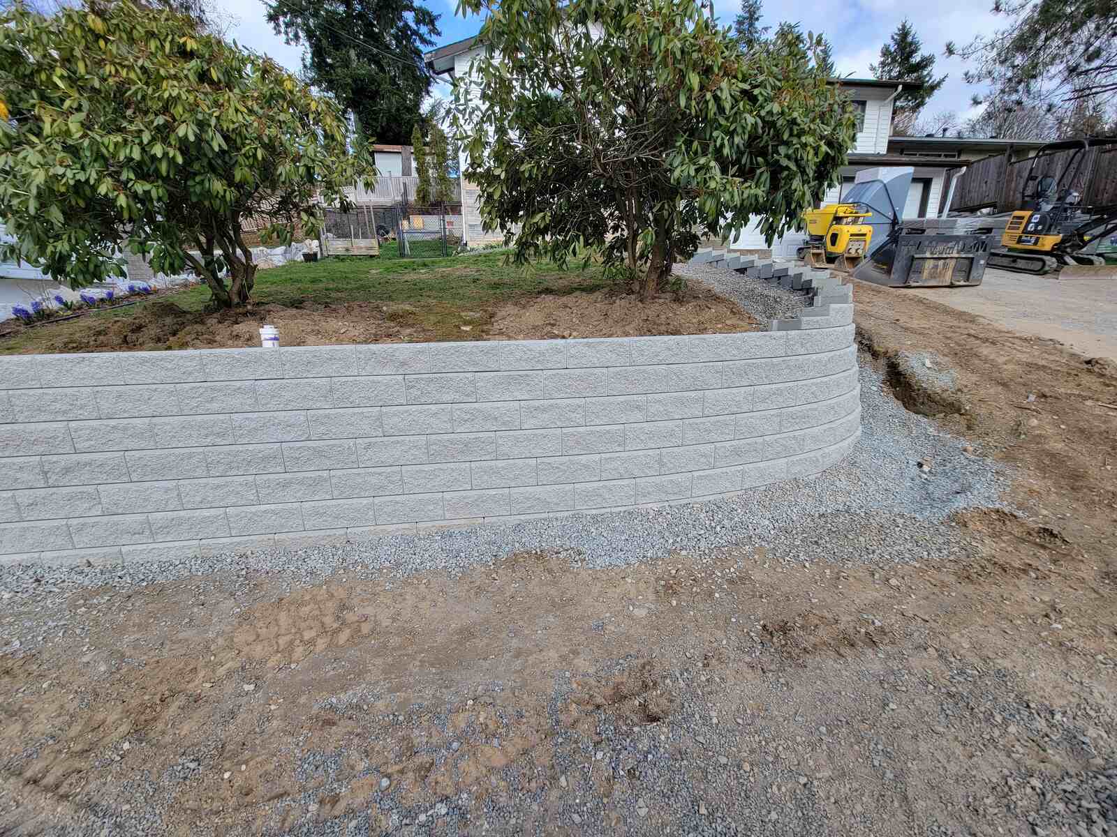 13_Retaining wall installation with additional landscaping in Mission, BC, by Back40 Landscaping