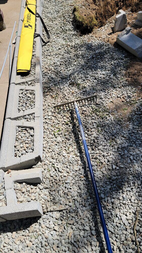 13_Preparing a compacted gravel base for a flagstone patio by Back40 Landscaping in Mission, BC