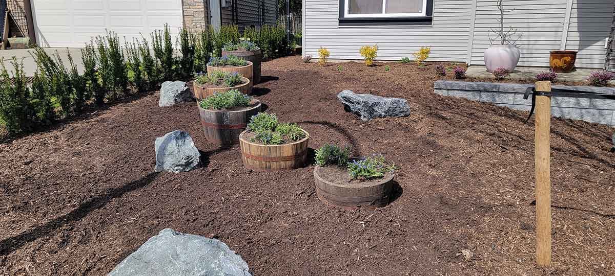 Landscaping Wine Barrel Yard Mission Photo 21