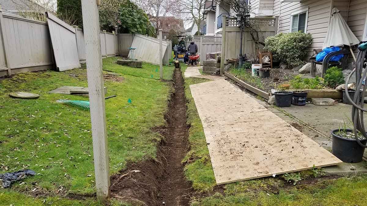 Langley Willow Abor Townhouse French Drain Install Photo 10