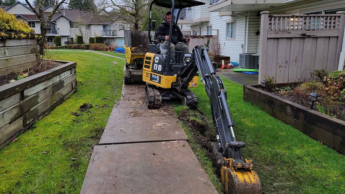 Langley Willow Abor Townhouse French Drain Install Photo 16