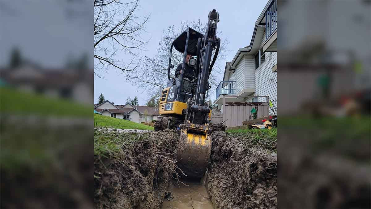 Langley Willow Abor Townhouse French Drain Install Photo 18