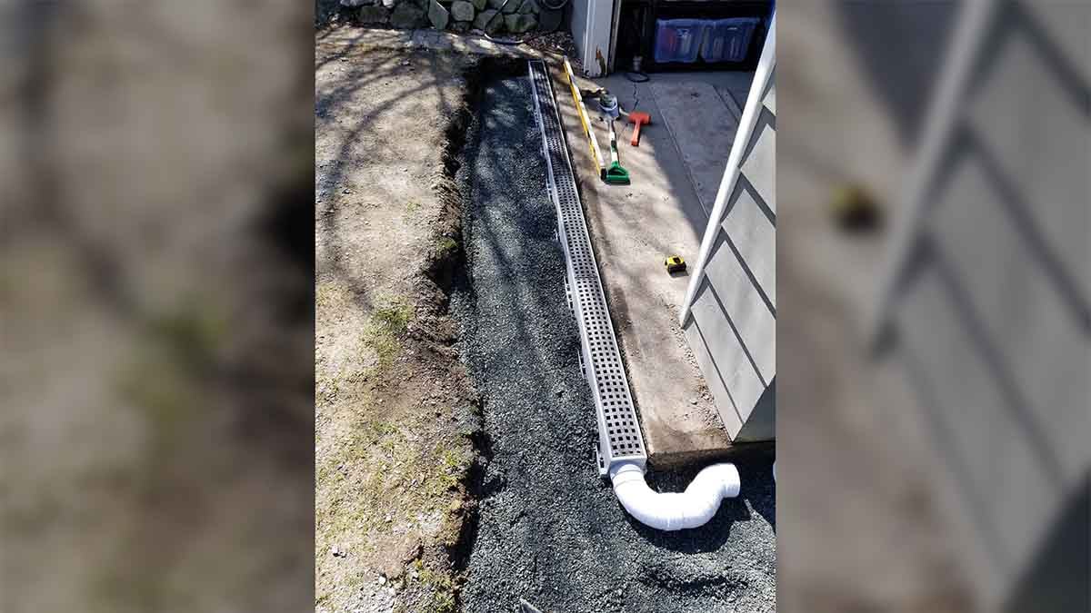 Mount Lehman Driveway Drain Install 5