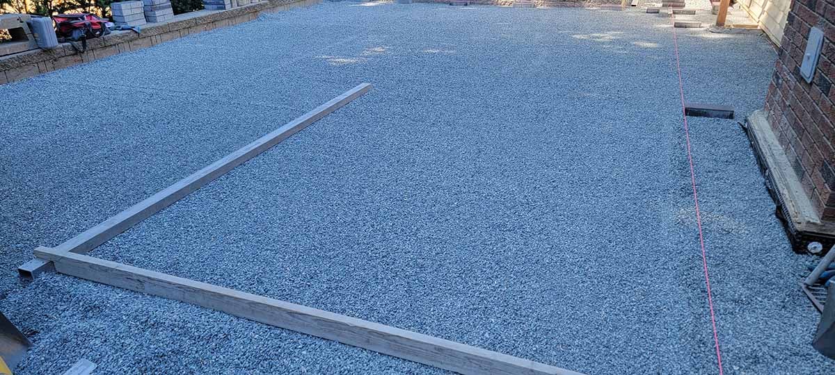 Precision grading as base layer for pavers