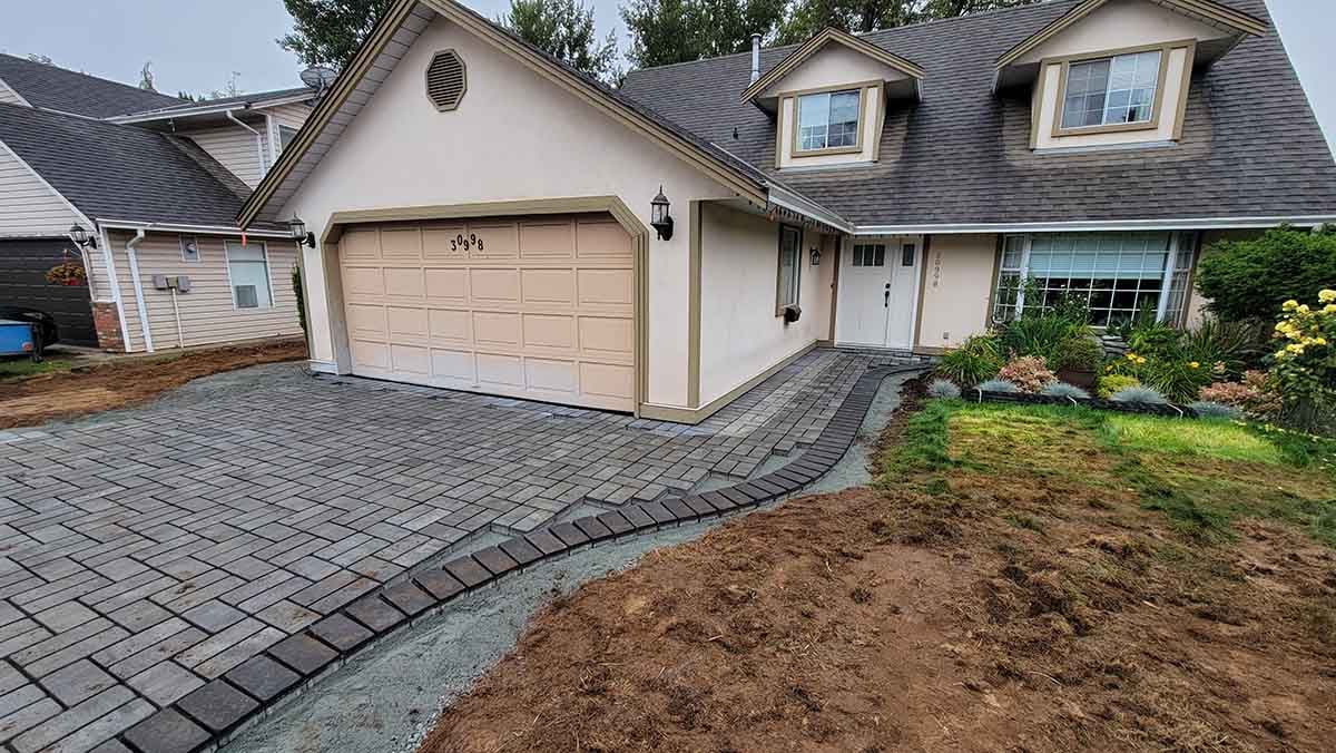 Paver Driveway Project in West Abbotsford 11