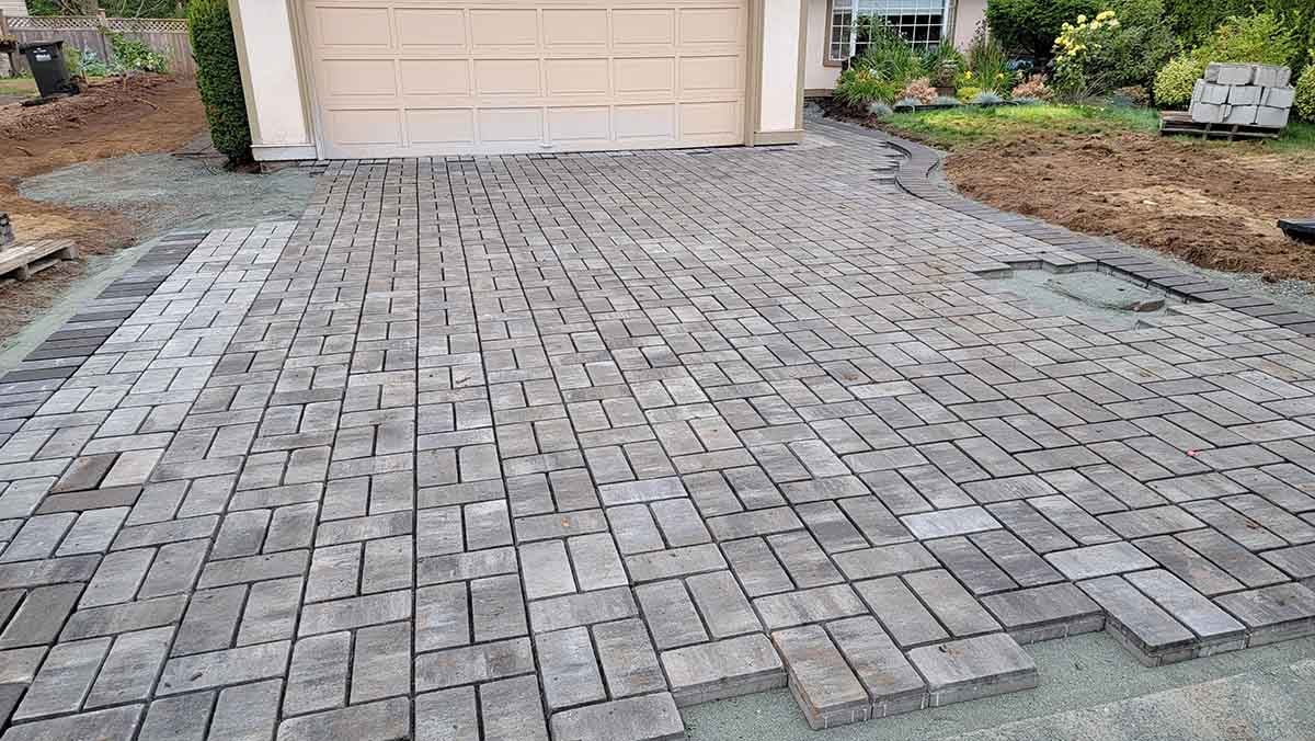 Paver Driveway Project in West Abbotsford 12