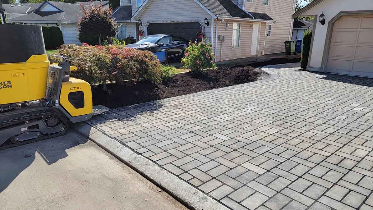 Paver Driveway Project in West Abbotsford 16