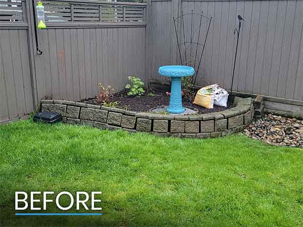 Before Photo of Garden Space