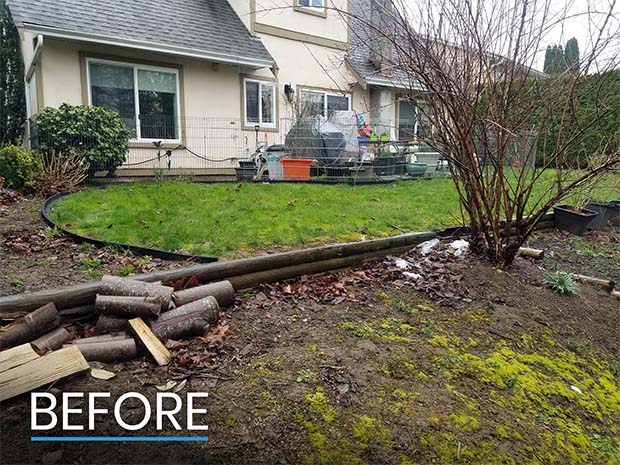Abbotsford Backyard Patio Before Image