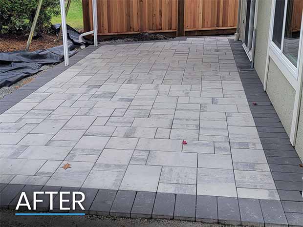 After Photograph of New Backyard Paver Patio After Photograph of New Backyard Paver Patio