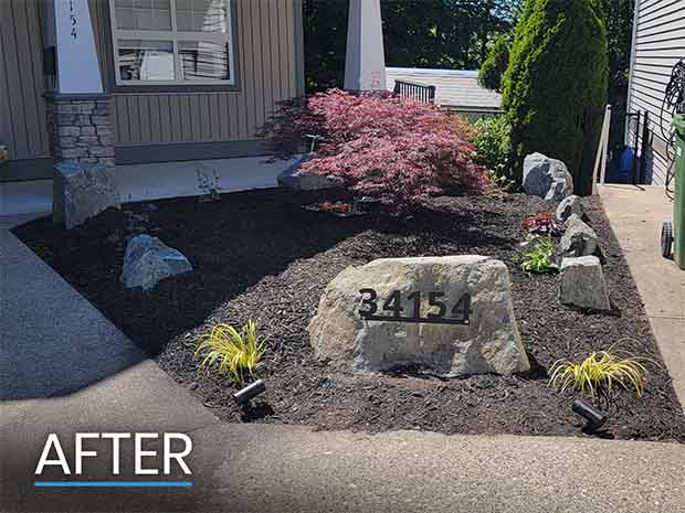 After Project Completion of Garden in Abbotsford