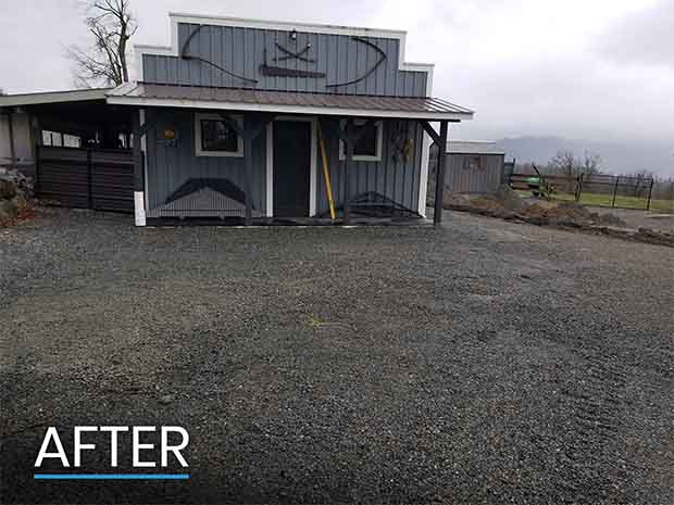 After Photo of Utilities Excavation in Abbotsford