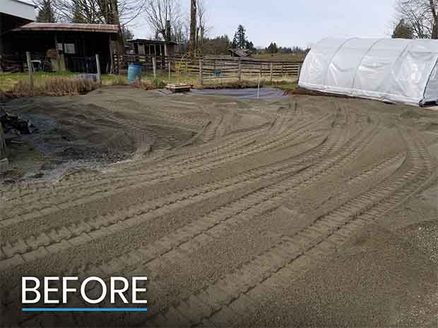 Before Photo of Utilities Excavation in Abbotsford