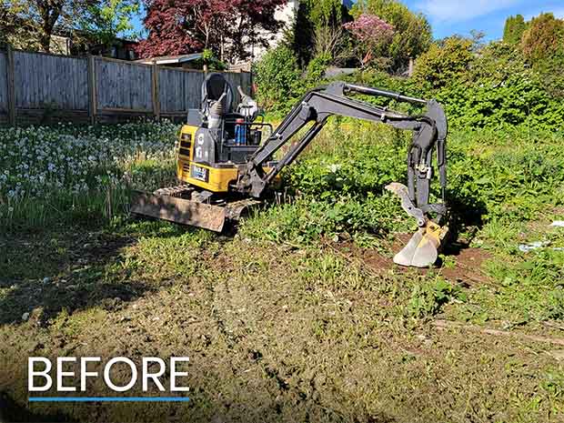 Photo Before Aldergrove Drainage Installation