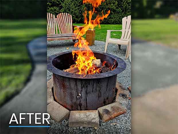 After Fire Pit Landscaping