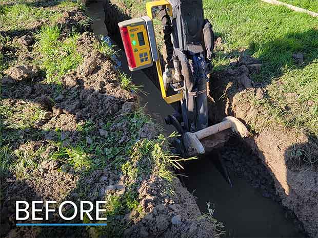 Excavating Drainage Trench Photo