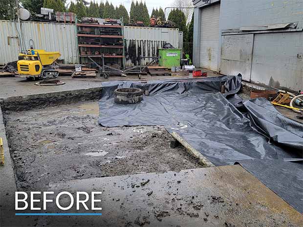 Before Drainage Fix in Mission BC Photo