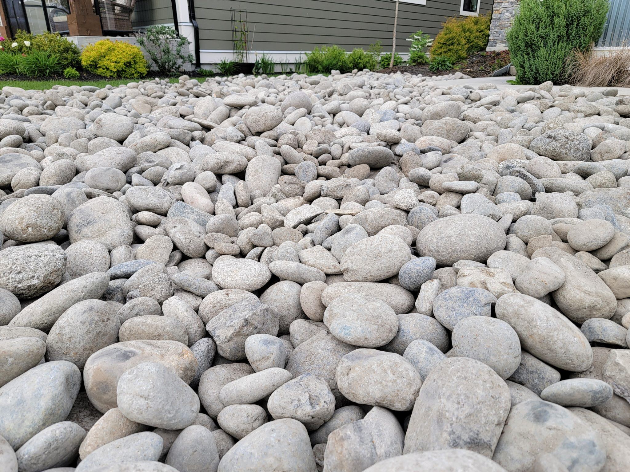 Rural Rocks Low Maintenance Landscaping: River Rock, Rip Rap, and Mulch