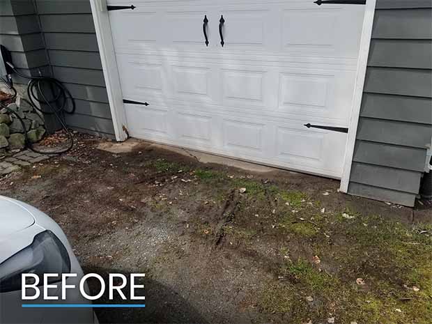 Before Photo of Mt Lehman Driveway Drain