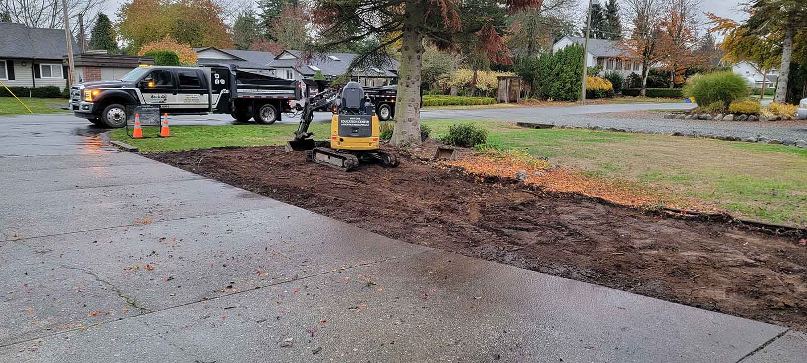 RV Parking Pad Being Installed in Langley
