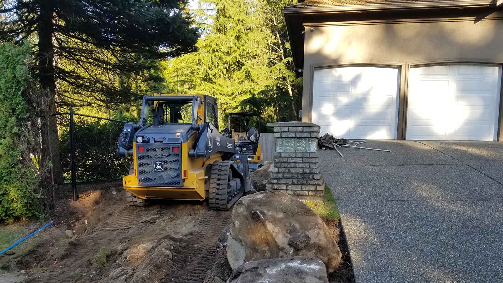 Excavation Work in Progress in Surrey British Columbia